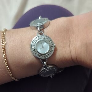 Coach Women's Silver Circular Dial Watch